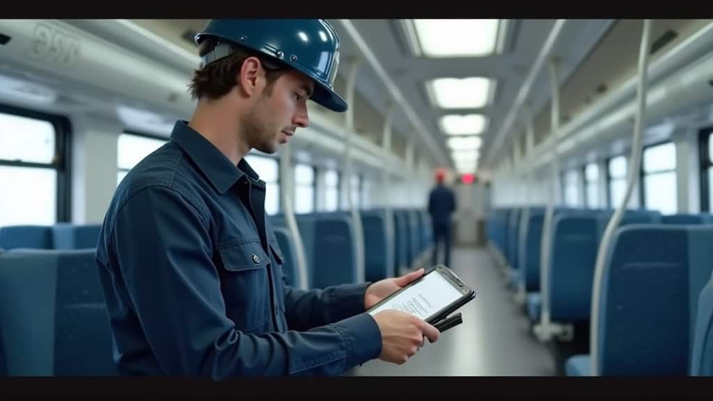 Technicien en train d