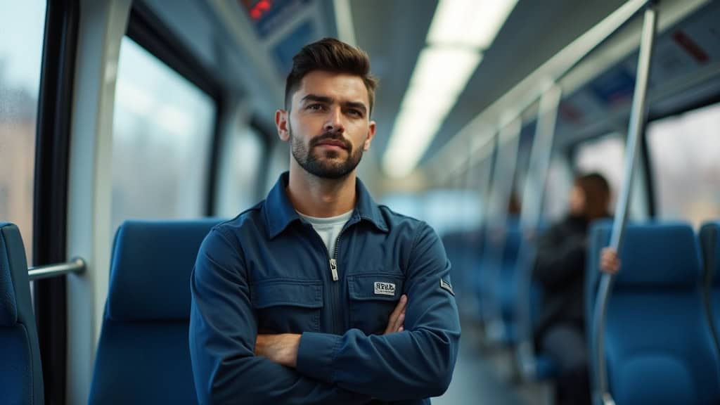 Technicien en train d