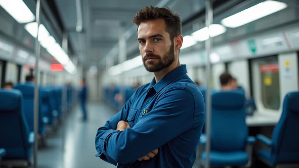 Technicien en train d