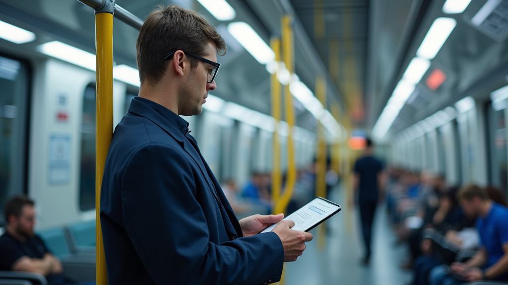 Technicien en train d