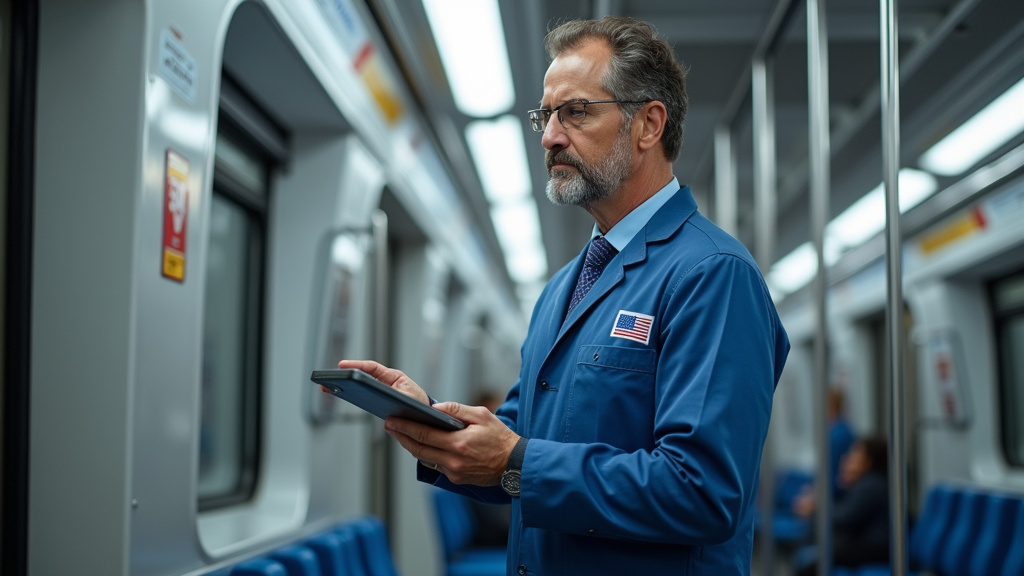 Technicien en train d