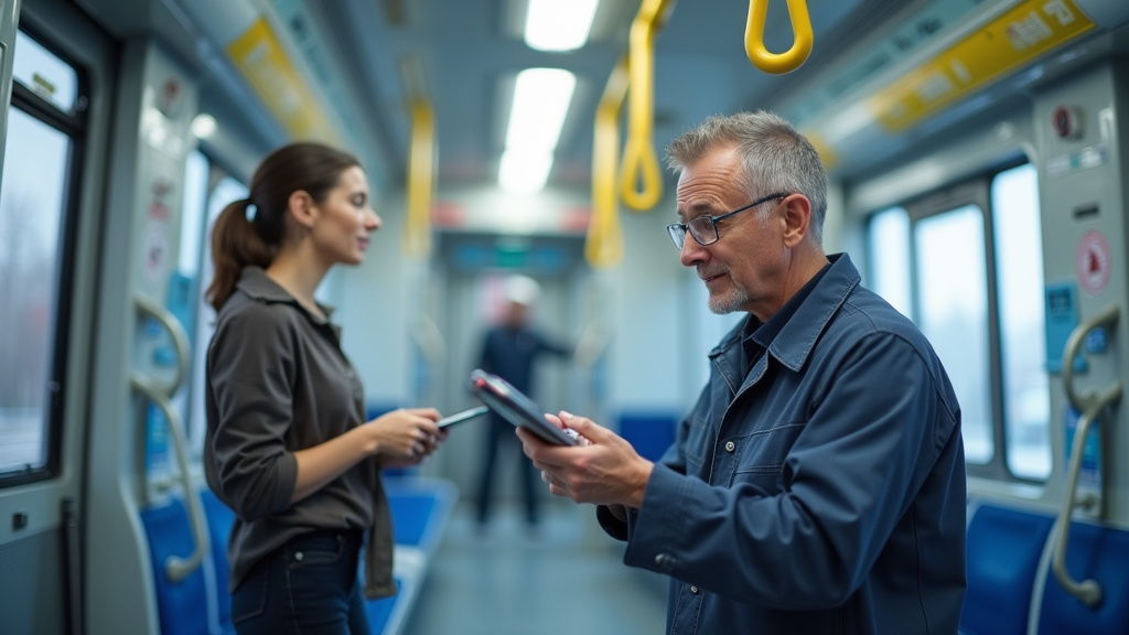 Technicien en train d