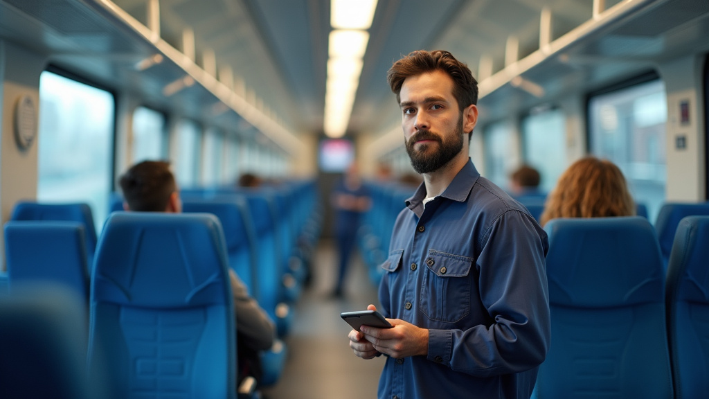 Technicien en train d