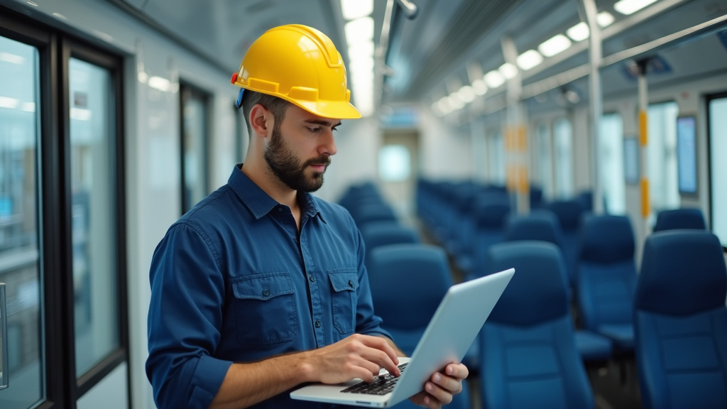 Technicien en train d