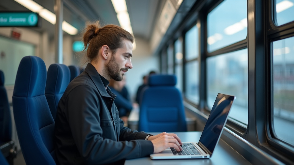 Technicien en train d