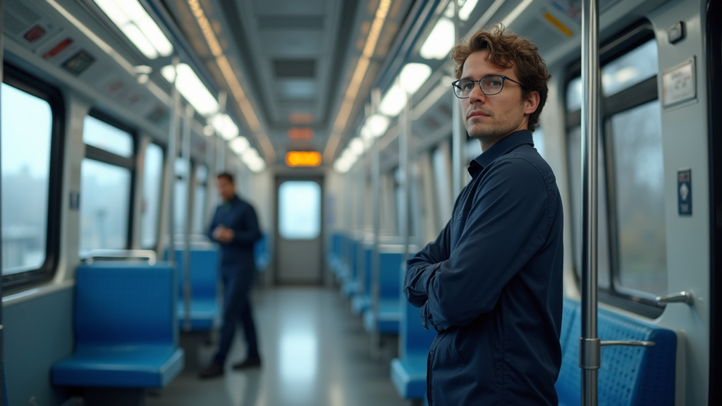 Technicien en train d