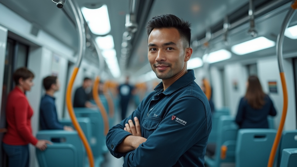 Technicien en train d