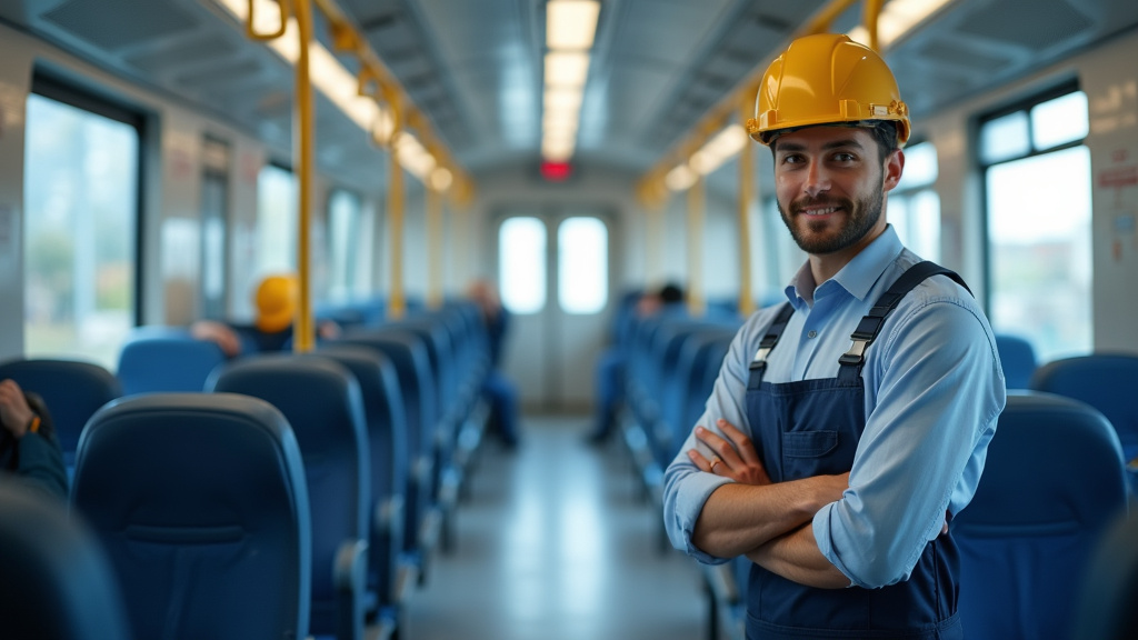 Technicien en train d