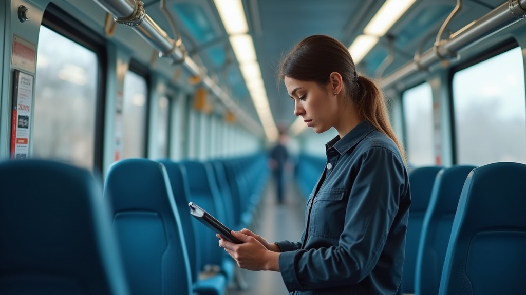 Technicien en train d