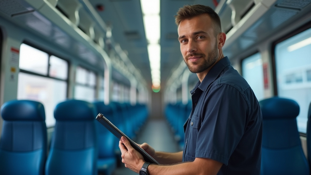 Technicien en train d