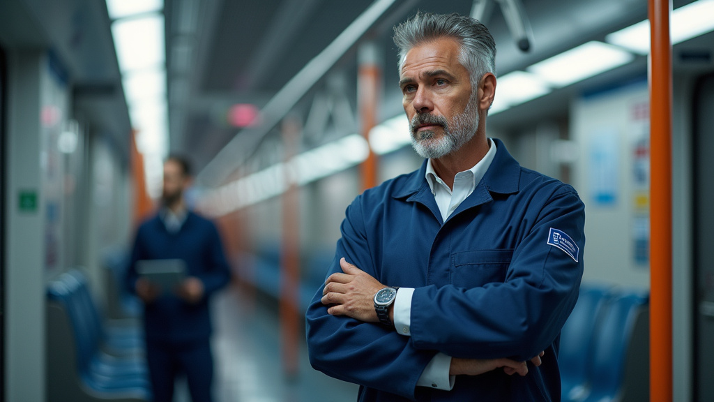 Technicien en train d