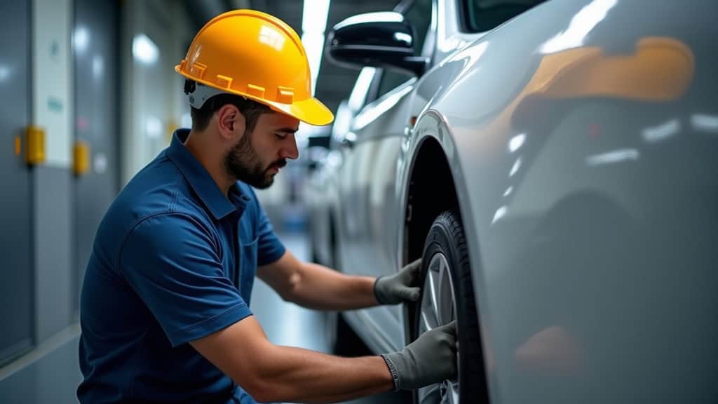 Technicien en train de faire la maintenance d