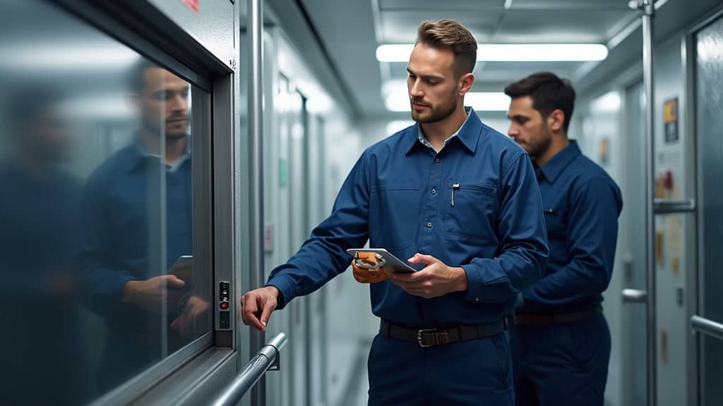 Technicien en train de faire la maintenance d