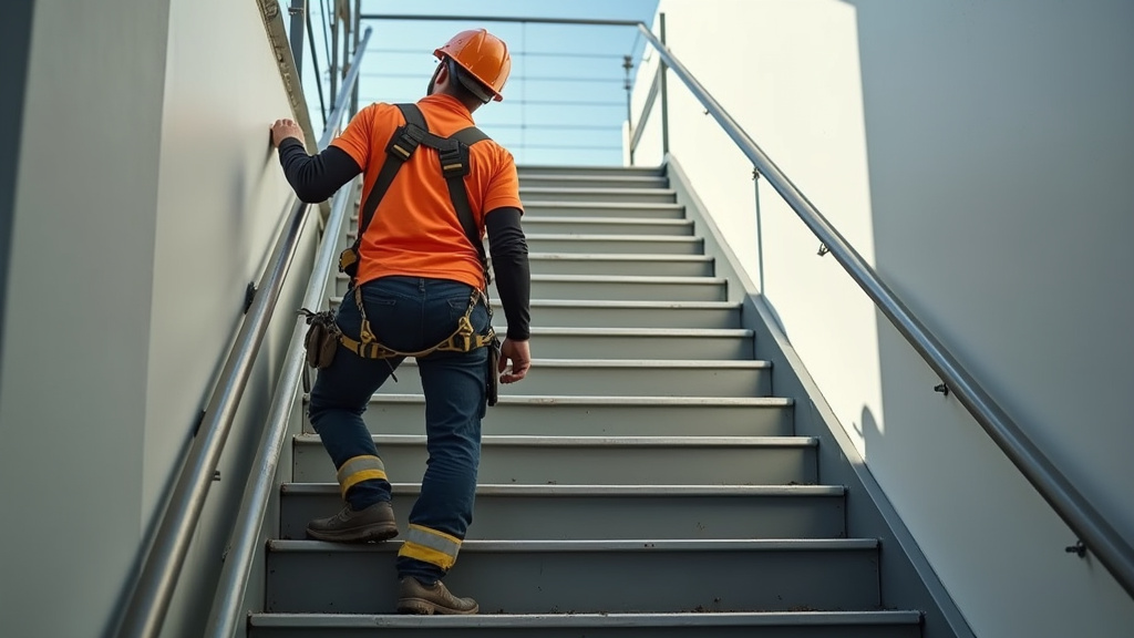 Technicien en train d’entretenir un monte-escalier à Artannes-sur-Indre