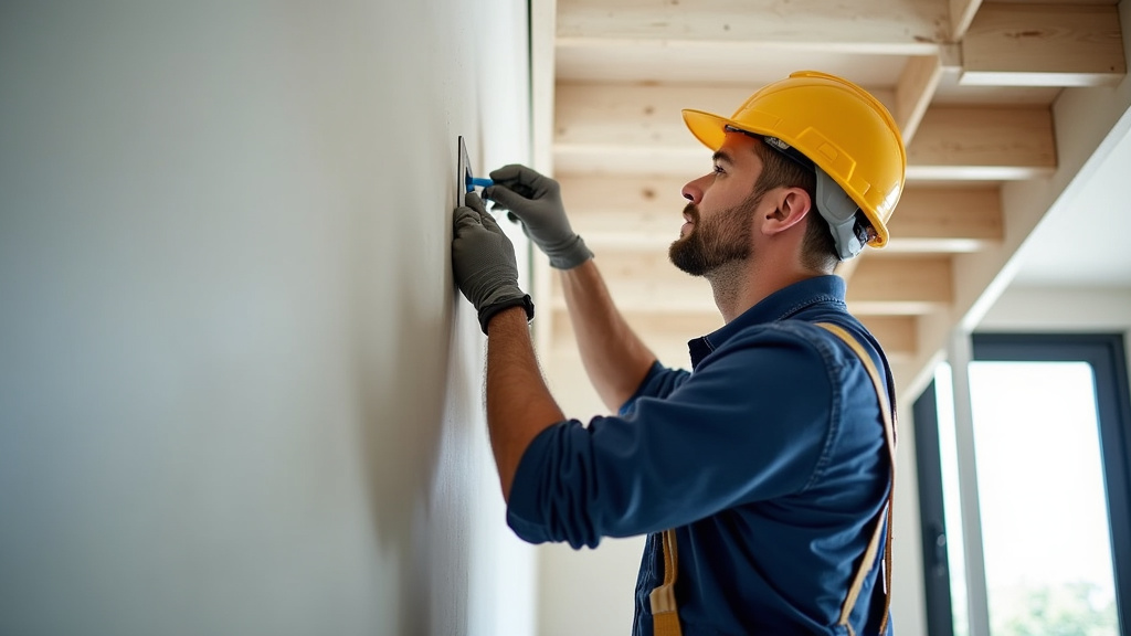 Technicien installant un monte-escalier à Val de Virvée