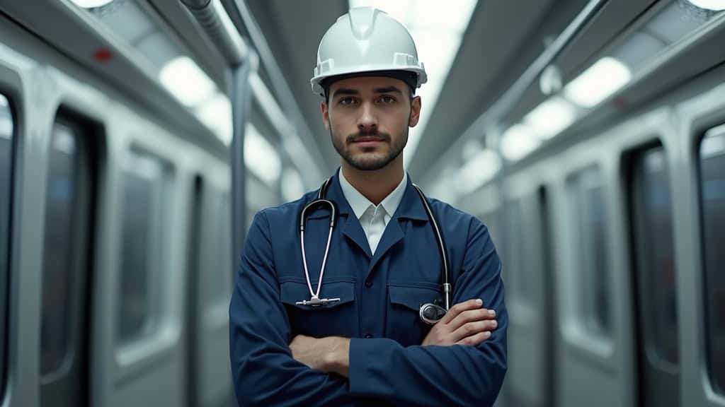 Technicien professionnel en train d