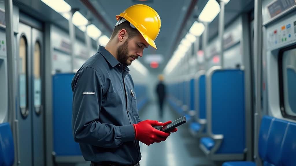 Technicien professionnel en train d