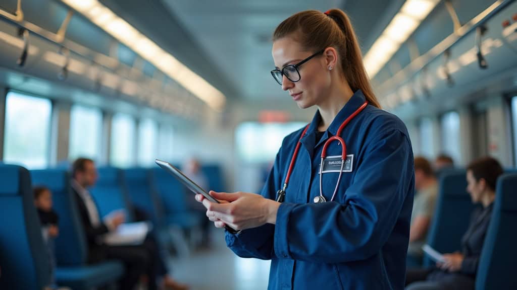 Technicien professionnel en train d