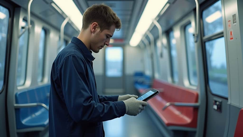 Technicien professionnel en train d