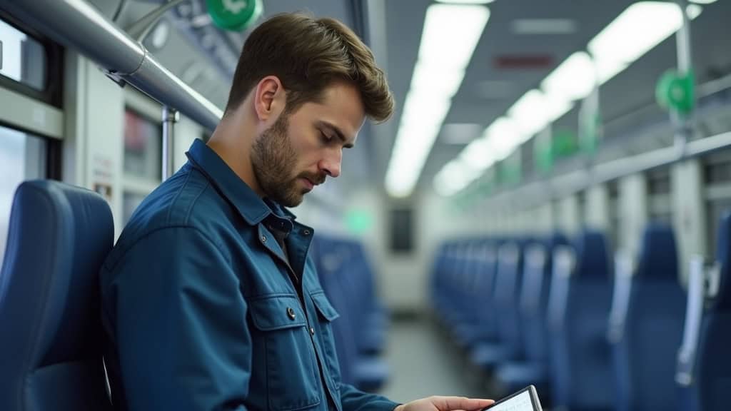 Technicien professionnel en train d