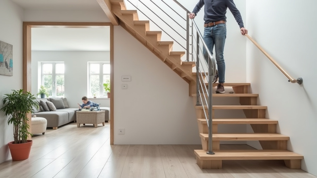 Utilisation d’un monte escalier assis-debout sur un escalier étroit à Bétaille