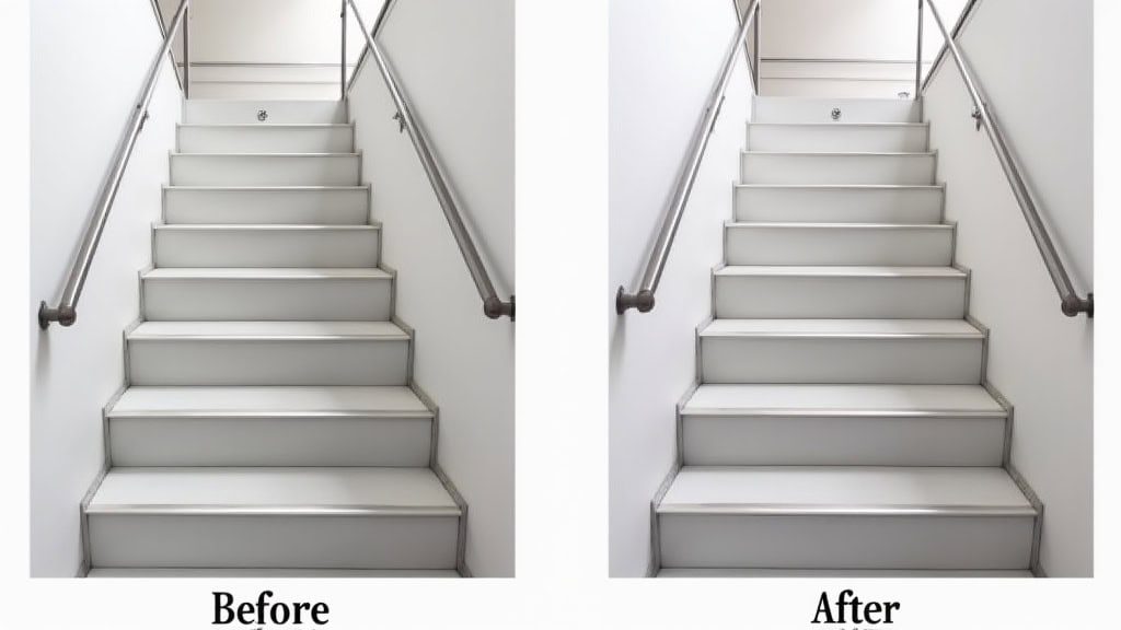 Comparaison avant et après installation d’un monte-escalier à Cers