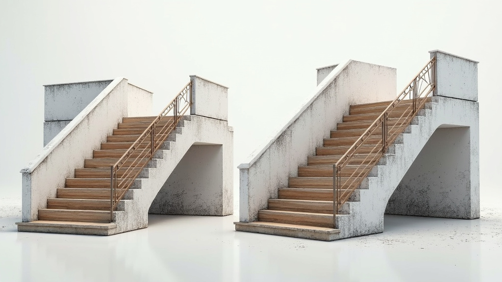 Comparaison de modèles de monte-escaliers à Barjouville