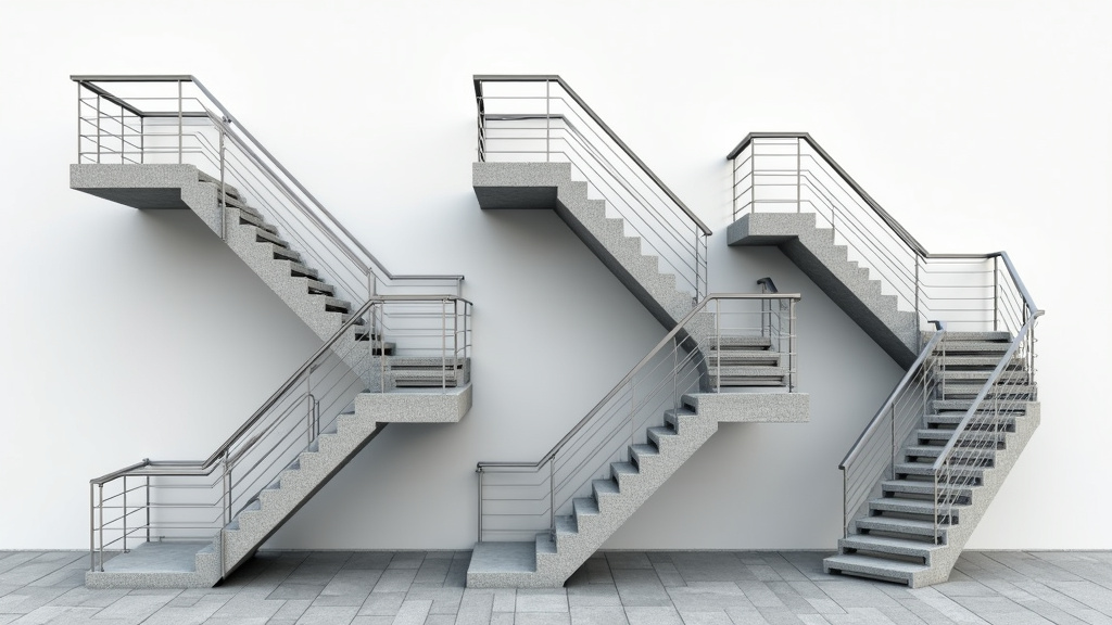 Comparaison des différents types de monte-escaliers : droit, tournant et extérieur