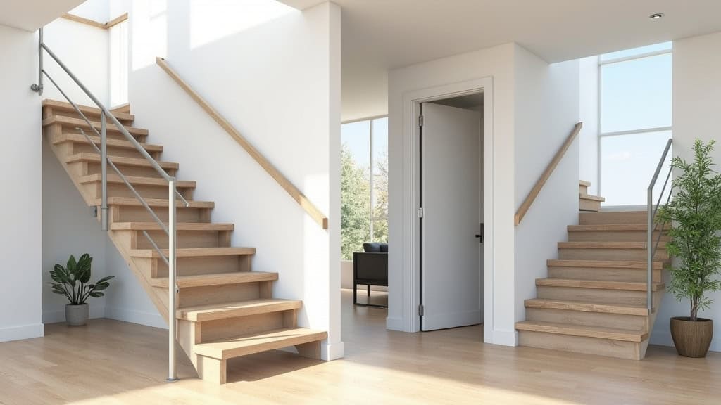 Comparaison entre un monte-escalier droit et tournant installé à Entrange