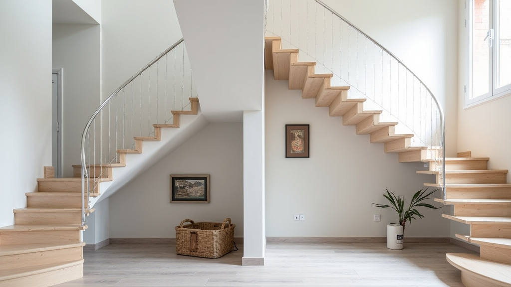 Comparaison entre un monte-escalier droit et un modèle tournant installé à Boussières