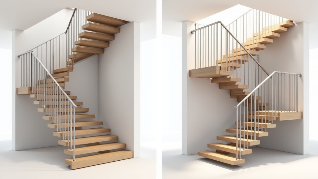 Comparaison entre un monte-escalier droit et un modèle tournant installé dans une maison à Boissy-Saint-Léger