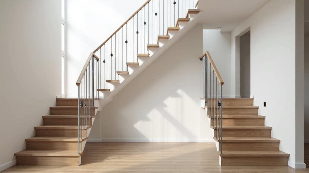 Comparaison entre un monte-escalier droit et un modèle tournant installés dans des escaliers réels à Faremoutiers