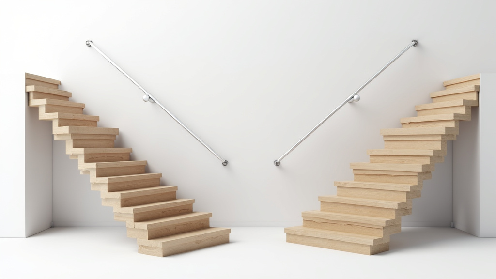 Comparaison entre un monte-escalier droit et un modèle tournant