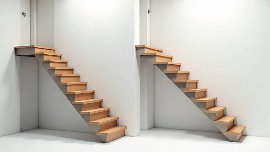 Comparaison entre un monte-escalier droit et un monte-escalier tournant en situation