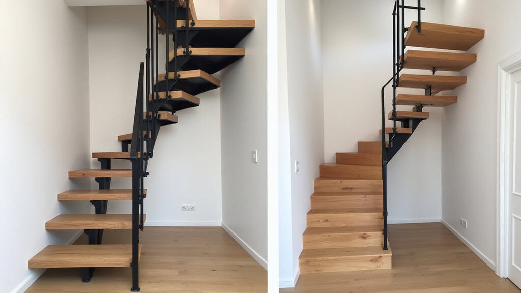 Comparaison entre un monte-escalier droit et un monte-escalier tournant installé dans une habitation à Clichy