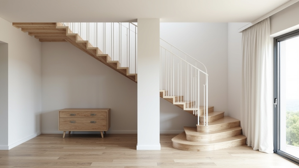 Comparaison entre un monte-escalier droit et un monte-escalier tournant installé dans une maison à Boves