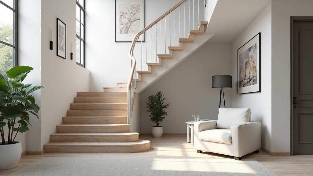 Comparaison entre un monte escalier droit et un monte escalier tournant installés à Belbeuf