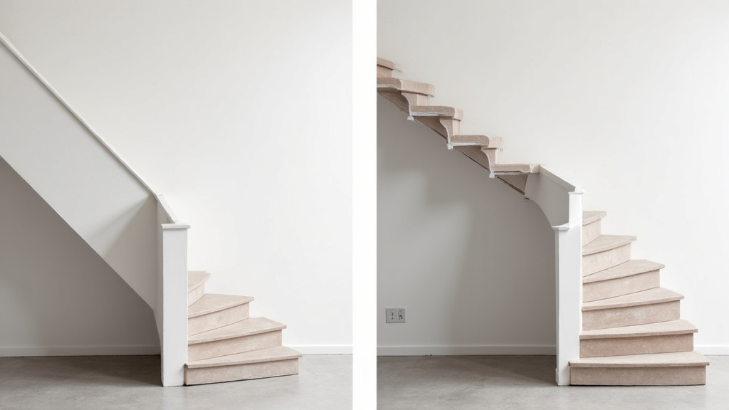 Comparaison entre un monte-escalier droit et un monte-escalier tournant installés dans des maisons à Cadillac-sur-Garonne