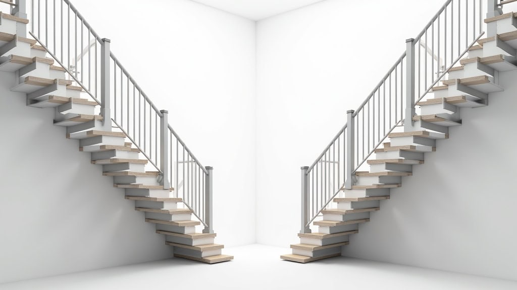 Comparaison entre un monte-escalier droit et un monte-escalier tournant installés dans deux types d