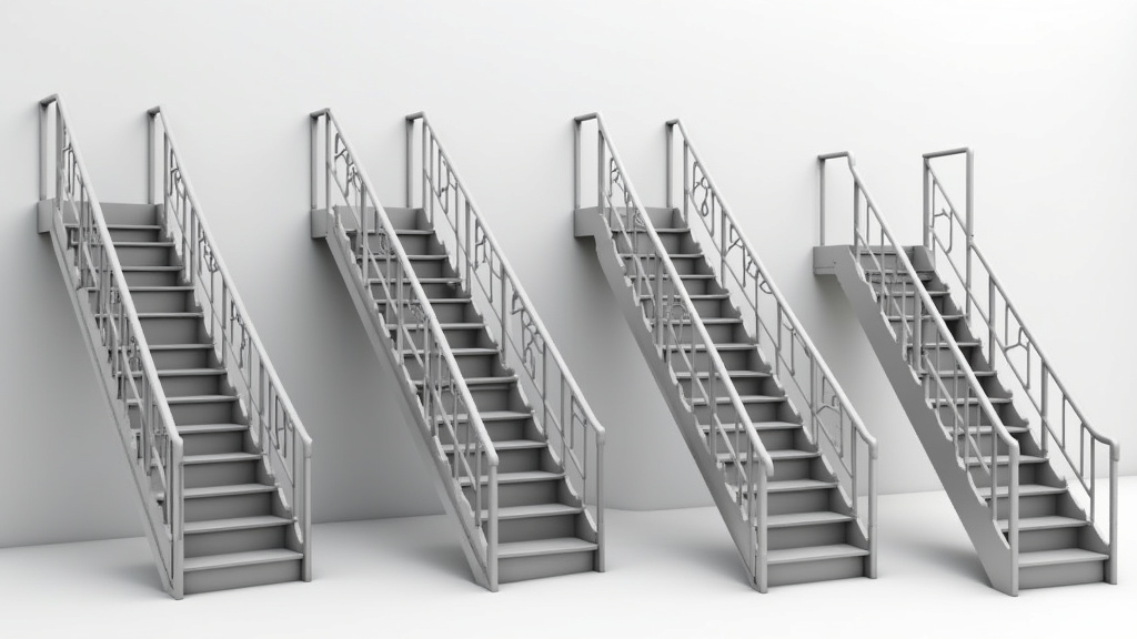 Comparaison visuelle de différents types de monte-escaliers installés sur divers types d