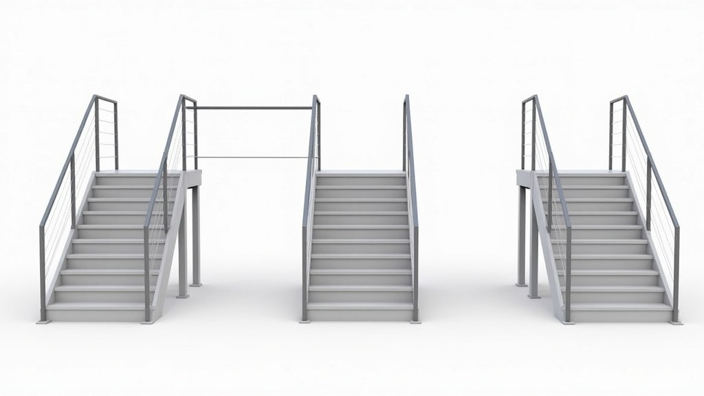 Comparaison visuelle des différents types de monte-escaliers : droit, tournant, extérieur
