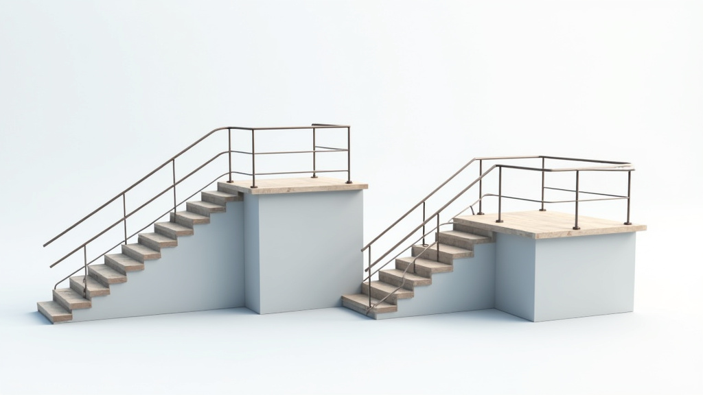 Comparaison visuelle des différents types de monte-escaliers : droit, tournant, plateforme
