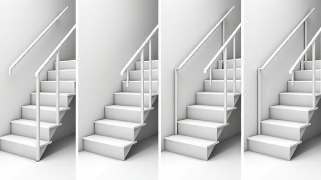 Comparaison visuelle des types de monte-escaliers : droit, tournant, extérieur et debout, installés dans des maisons de Bellinghem