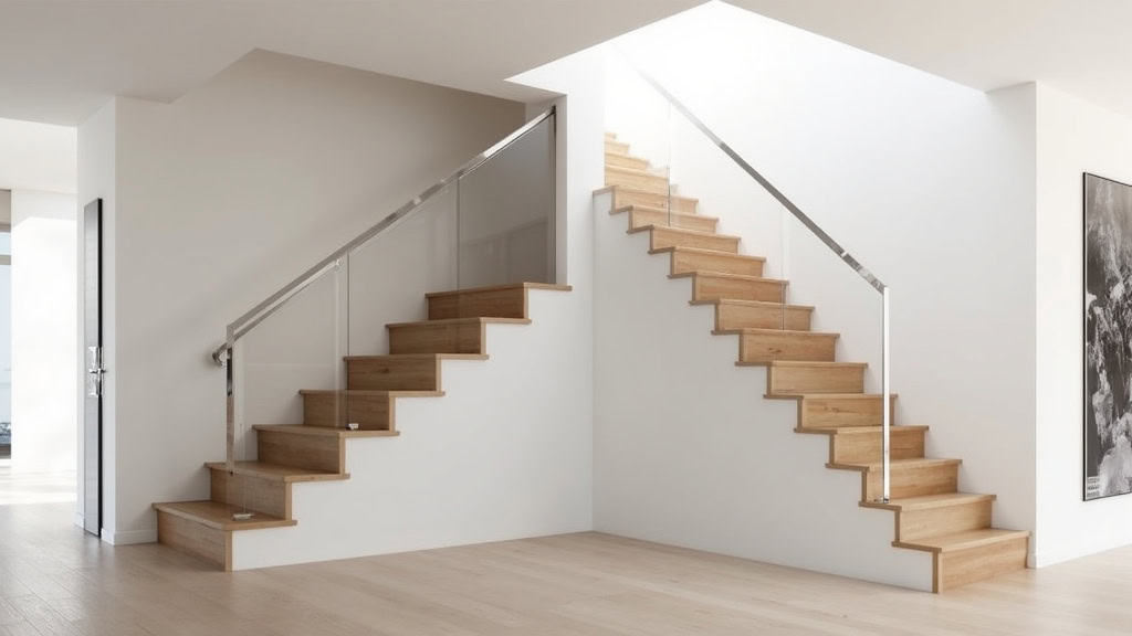 Comparaison visuelle entre un monte-escalier droit et un modèle tournant installé dans une maison à Mauves