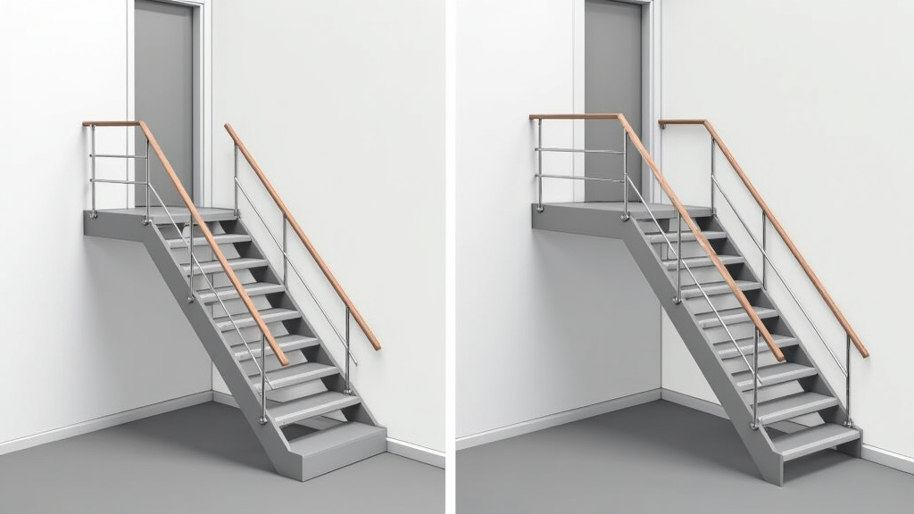 Comparaison visuelle entre un monte-escalier installé sur un escalier et une plateforme élévatrice verticale