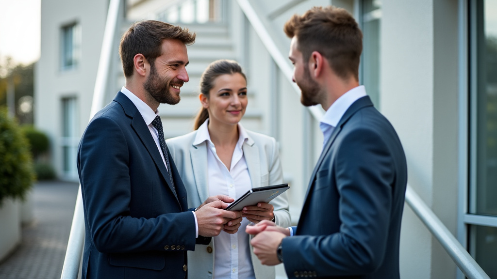 Conseiller Stannah présentant un devis pour un monte-escalier à un couple à Toul