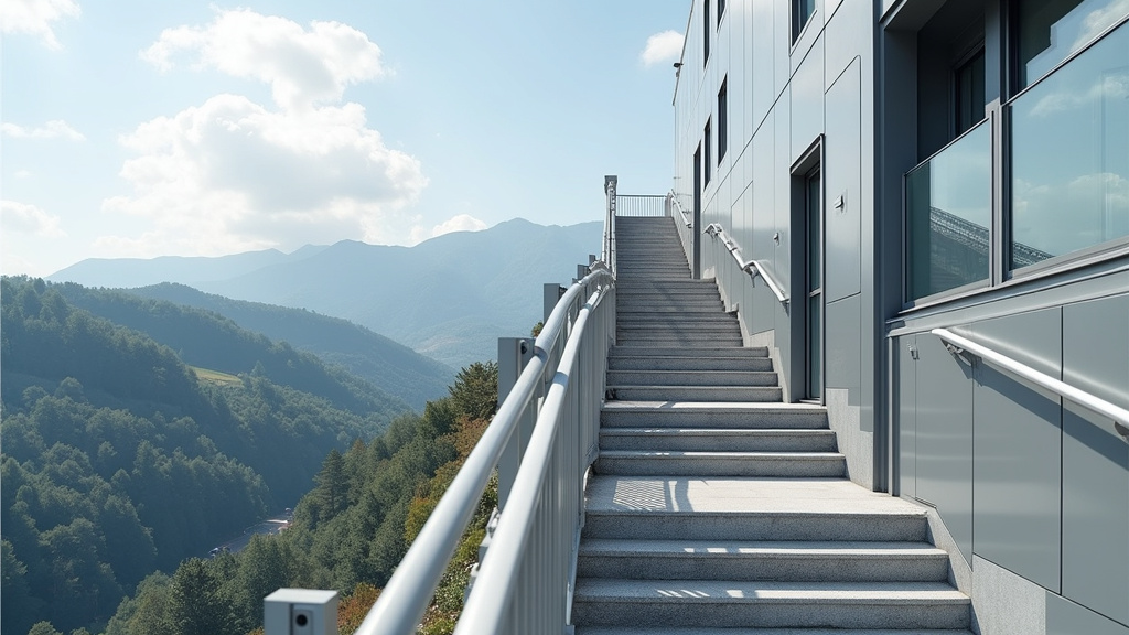 Détail des capteurs de sécurité sur un monte-escalier à Tanneron