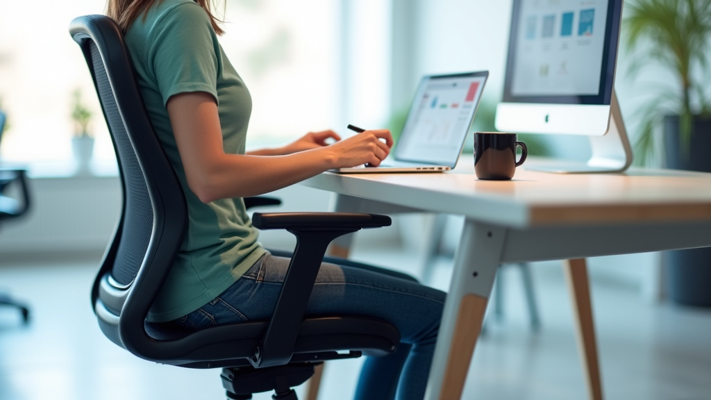 Détail du siège ergonomique d