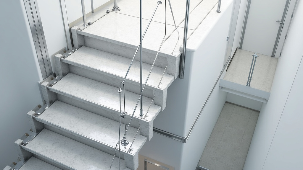 Détails de sécurité d’un monte-escalier : ceinture, capteurs, freinage à Trédrez-Locquémeau