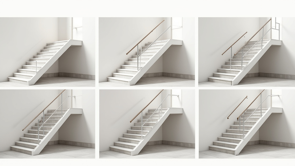Différents modèles de monte-escalier sur un escalier droit et tournant